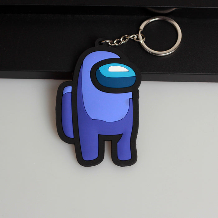 Wholesale 5PCS  Space PVC Silicone Double-Sided Keychain Cartoon Doll Pendant Pendant