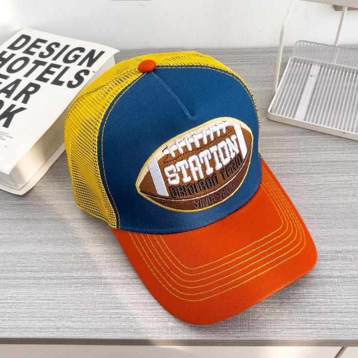 Wholesale Baseball Cap Hip-Hop Mesh Breathable Large Brim Peaked Cap for Adults