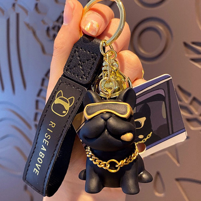 Wholesale Cute Resin Bulldog Keychain