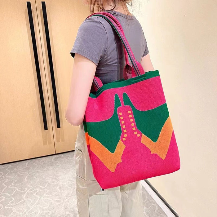 Wholesale Polyester Knitted Shoulder Bag JDC-SD-Shec001