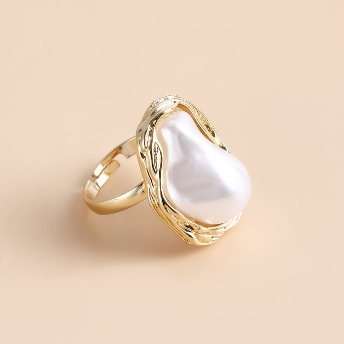 Wholesale Vintage Alien Imitation Pearl Ring