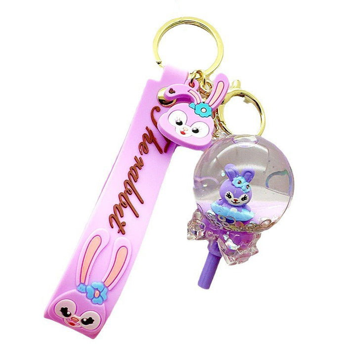 Wholesale Schoolbag Pendant Star Dew Girls' Trinket Pendant Quicksand Keychain