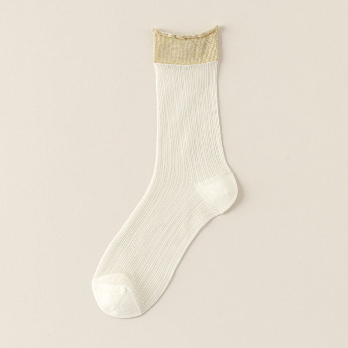 Wholesale Socks with mesh breathable middle tube, rolled edges and loose mouth