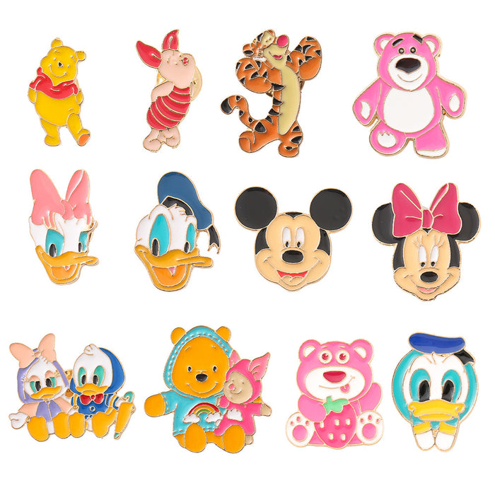 Wholesale Cartoon Metal Brooch Pin Custom Baked Paint Enamel Badge Gift