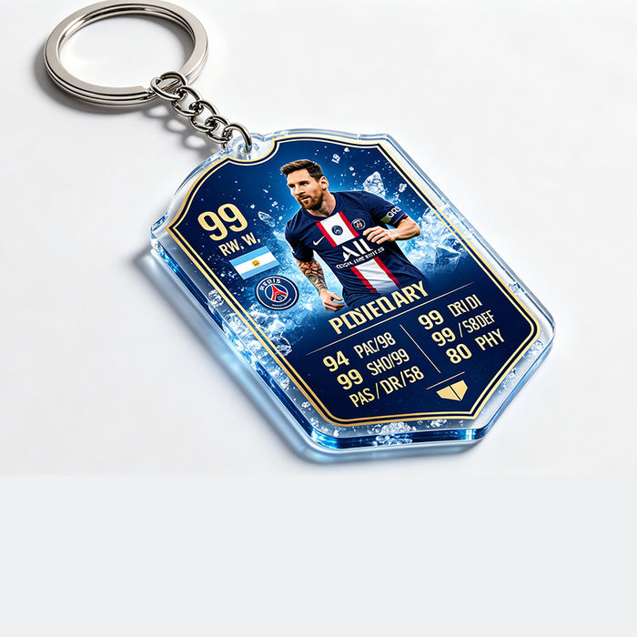 Wholesale 2pcs World Cup Shield Shape Football Star Acrylic Keychain