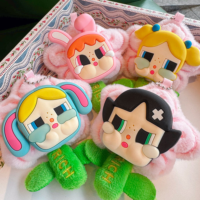 Wholesale Creative Doll Plush Fresh Flower Keychain Pendant Cute Girl Schoolbag Pendant