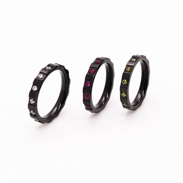 Wholesale Diamond studded ring for women, full diamond tail ring for couples, high-end versatile light luxury ring