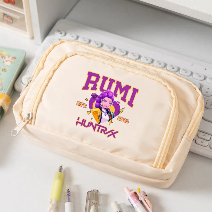 Wholesale Candy-colored cartoon print Pencil Bags for primary and secondary school girls