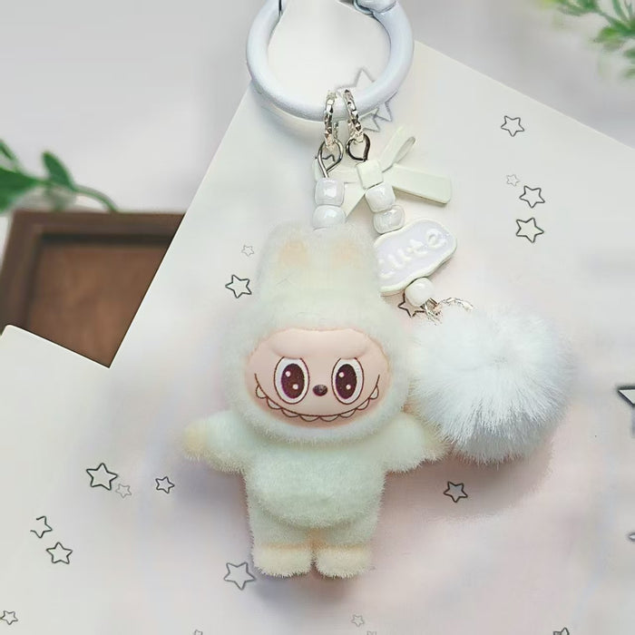 Wholesale Flocked Rabbit Keychain Backpack Charm