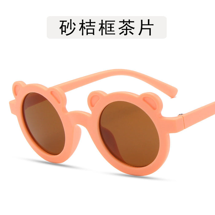 Wholesale Round frame children's sunglasses, cute sunshade selfie glasses for children, baby sunglasses