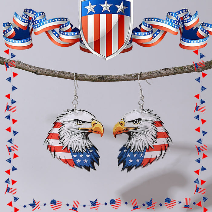 Wholesale Earrings, new national flag, red and white animal earrings, earring decorations, gifts