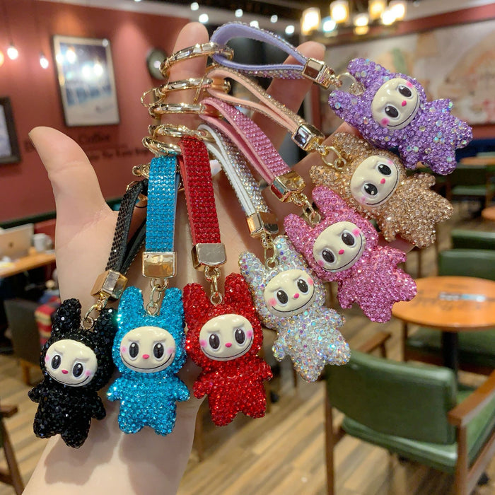 Wholesale Rhinestone-Embellished Rhinestone Keychain