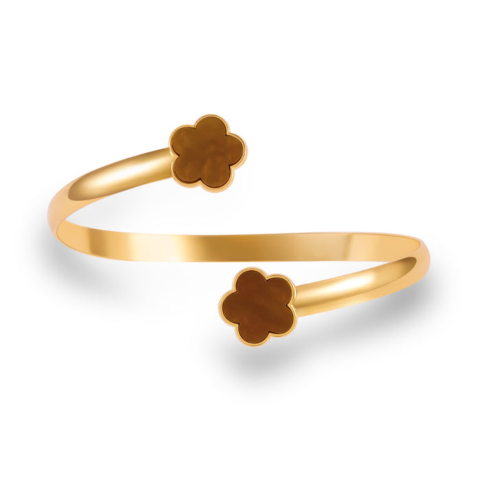 Wholesale Flower arm bracelet simple and versatile elegant temperament women' s hand jewelry open adjustable arm ring