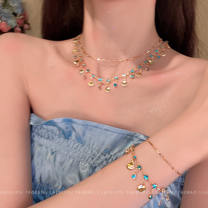 Wholesale Tassel Necklace Women's Light Luxury Niche Clavicle Chain Neck Accessories