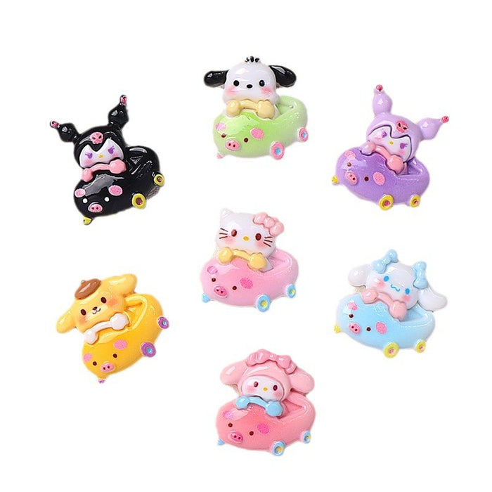 Wholesale Driving Car Cute Cartoon Accessories Cartoon Resin Jewelry Cream Glue Handmade Hairpin Patch Drop
