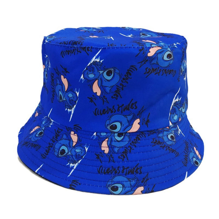 Wholesale Printed fisherman hat cartoon double-sided basin hat outdoor travel sun protection hat