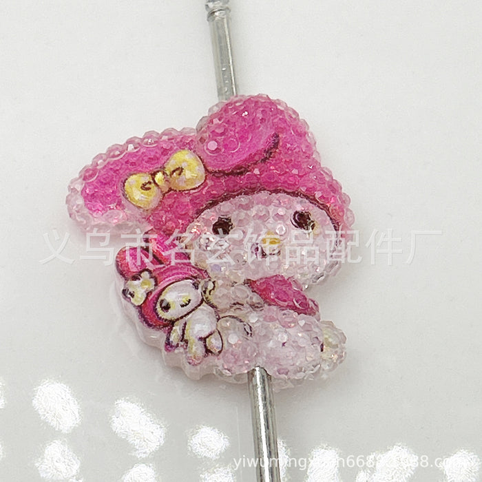 Wholesale 200PCS Resin Plating Acrylic Cartoon Beads JDC-BDS-MingXuan002