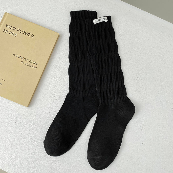 Wholesale Socks pile socks versatile fabric label letter long socks