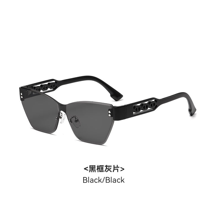 Wholesale New hollowed out sunglasses with round frames, fashionable UV resistant sunglasses, sunshade sunglasses