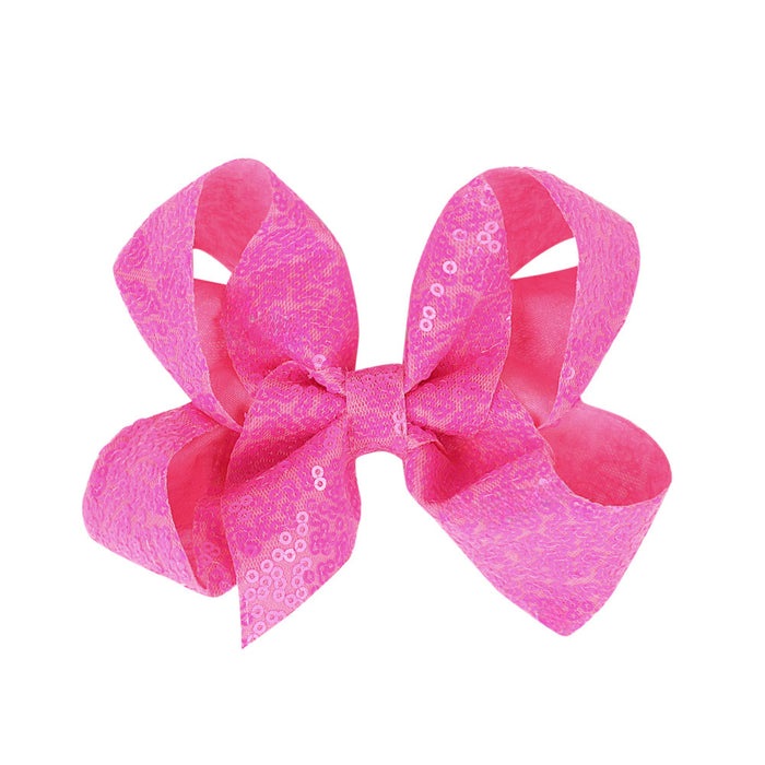 Wholesale Children's jewelry 5-inch sequin bow hair clip with hairpin