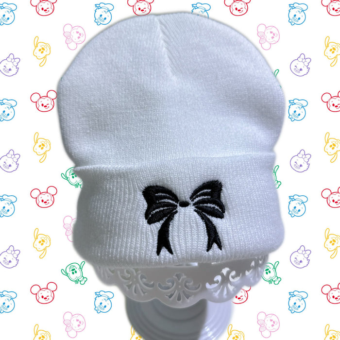 Wholesale Children' s new butterfly embroidery knitted hat double layer warm pullover acrylic wool hat
