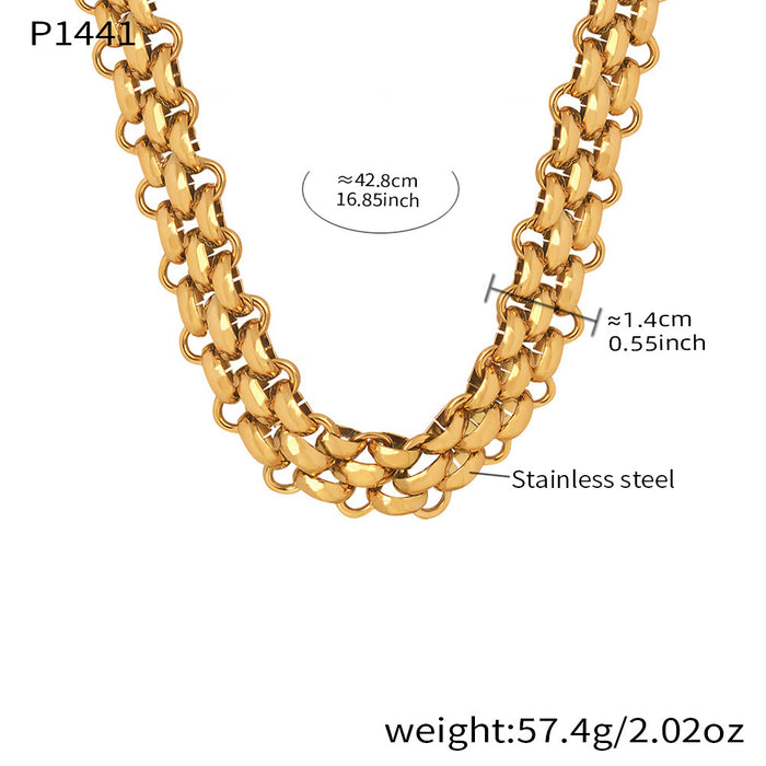 Wholesale OT buckle bracelet and necklace with thickened stainless steel chain