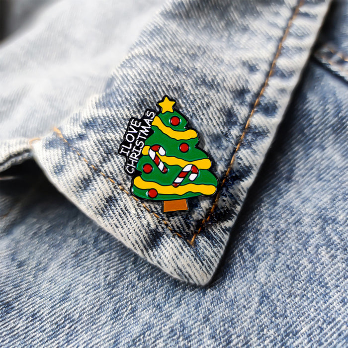 Wholesale Christmas Cute Cartoon Tree Badge Brooch