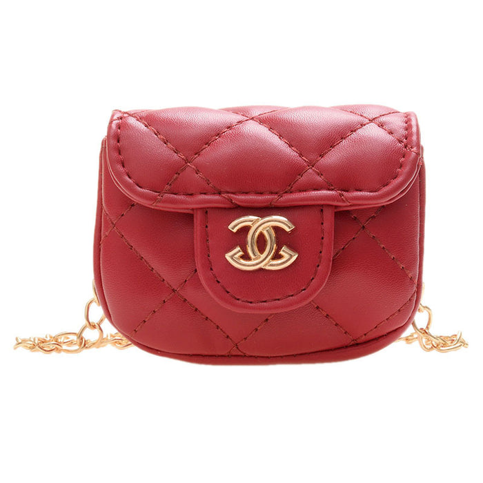 Wholesale Mini chain diamond grid diagonal small square bag, cute bag