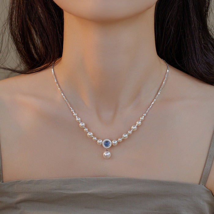 Wholesale Pearl necklace with niche design, versatile and exquisite collarbone chain