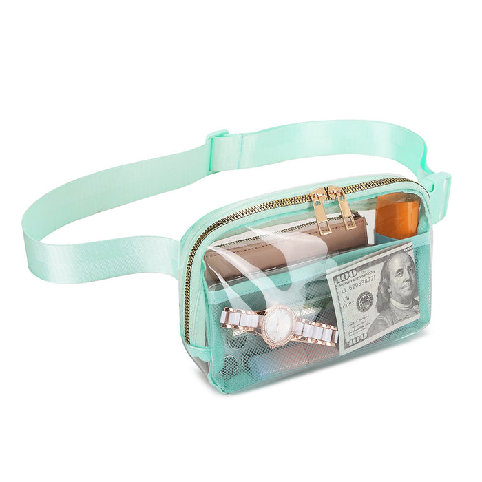 Wholesale PVC Waterproof Transparent Sports Waist Bag Messenger Bag JDC-SD-HanDuo004