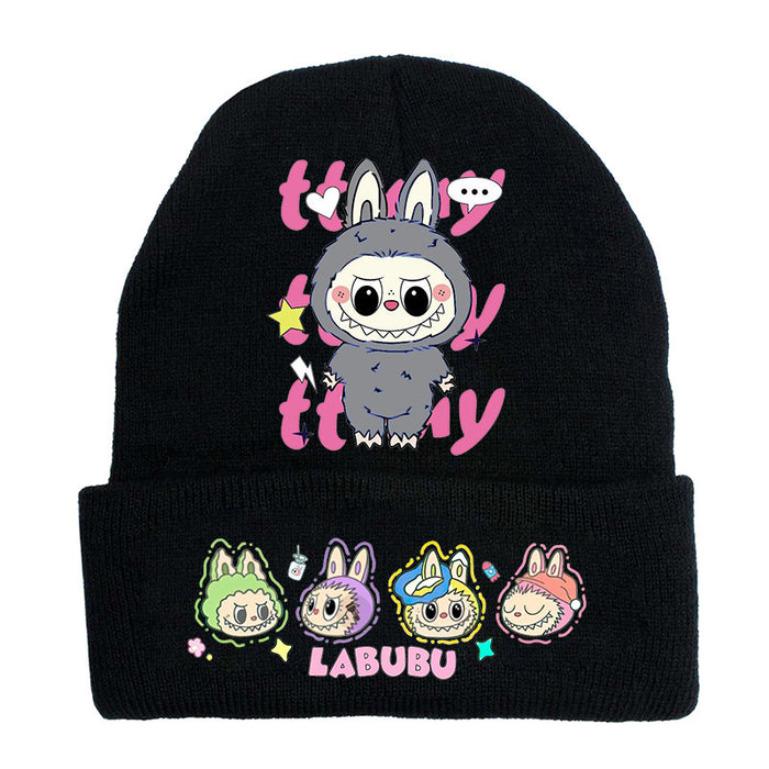 Wholesale   knitted hat autumn and winter new wool hat adult outdoor warm hat cross-border cartoon cold hat
