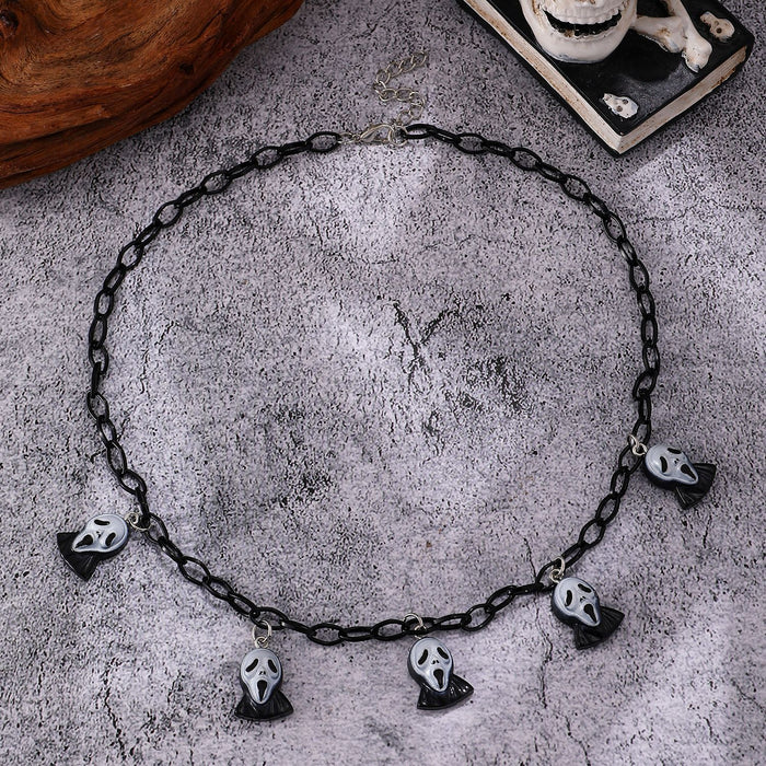 Wholesale Necklace Female Pumpkin Ghost Face Pendant Collarbone Chain Party Jewelry