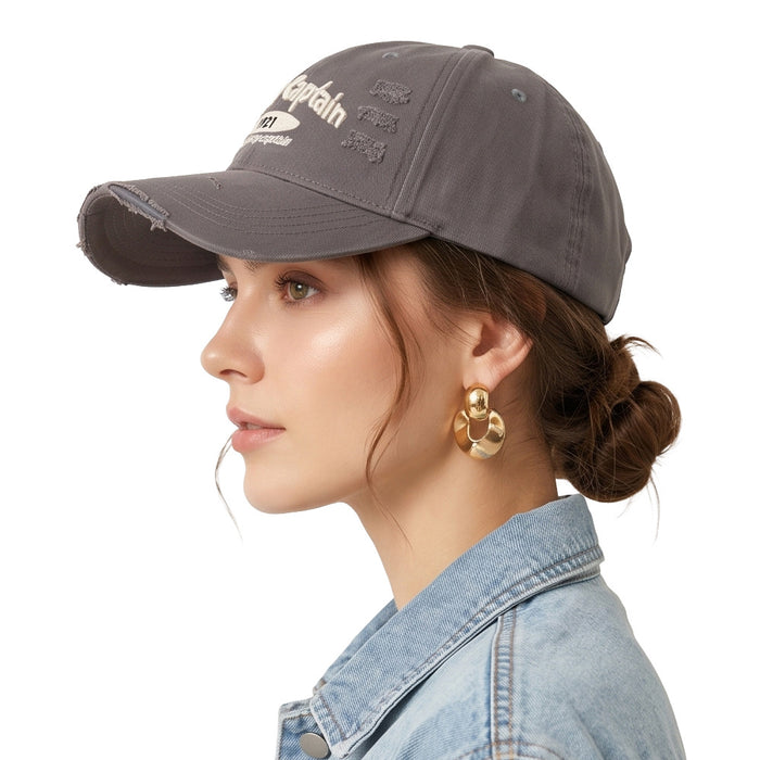 Wholesale Trendy Vintage Distressed Baseball Cap with Embroidery Lettering