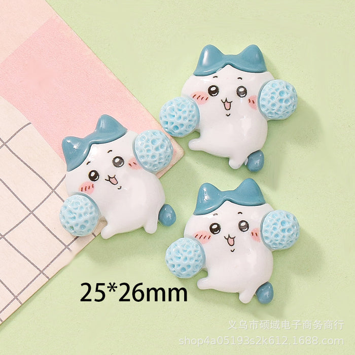 Wholesale Cute Cartoon Cream Glue Phone Case Keychain Hairpin Hair Rope Resin Jewelry Accessories