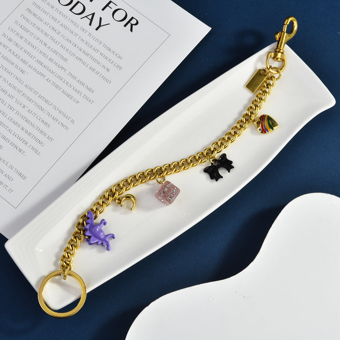 Wholesale Trendy Butterfly Bag Pendant Chain Metal Fashion Accessory