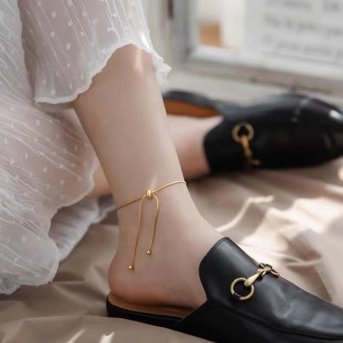 Wholesale Non-fading anklet,  trendy summer titanium steel anklet