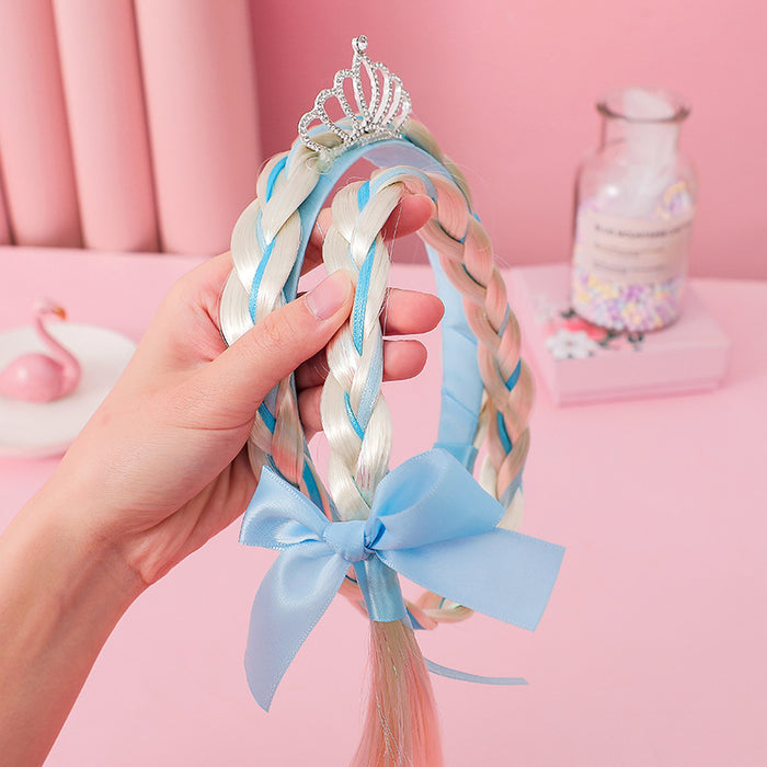 Wholesale Performance headband headband crown baby wig long braid headband