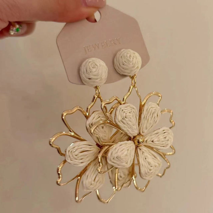 Wholesale Sun Flower Earrings - New Exaggerated Ear Accessories