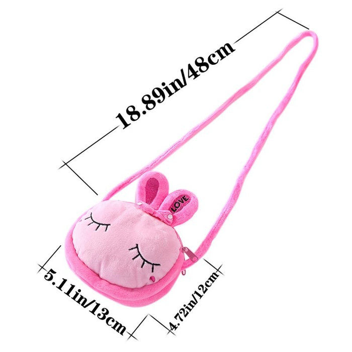 Wholesale cartoon cute children's plush small shoulder bag girl student shoulder messenger bag baby small bag coin purse