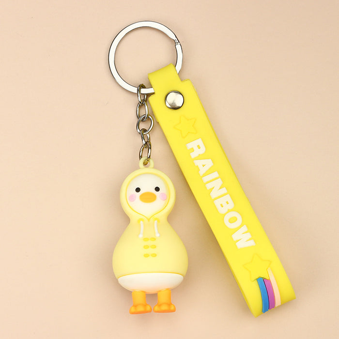 Wholesale Cartoon Cute Couple Backpack Pendant Travel Duck JDC-KC-Aohong010