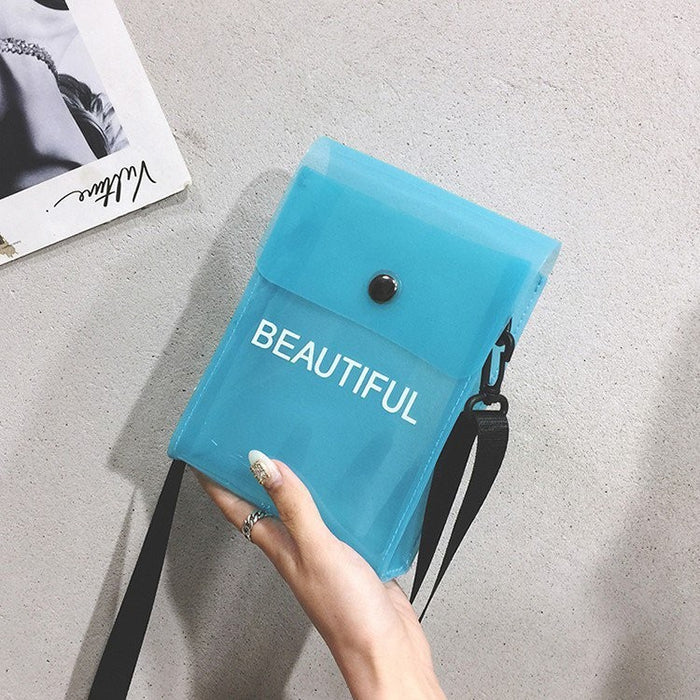 Wholesale New PU women's bag letter bag cover crossbody bag PVC jelly bag crossbody single shoulder