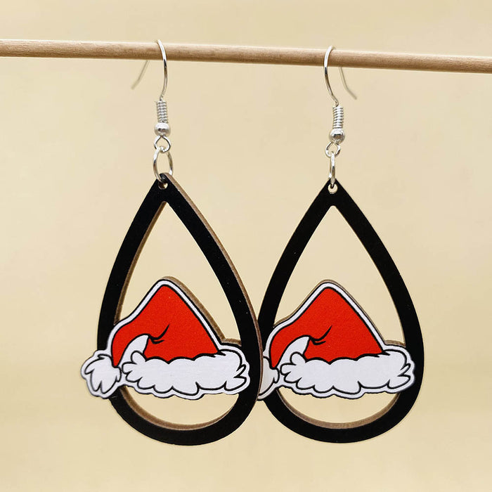 Wholesale Christmas Wooden Earrings JDC-ES-Susheng012