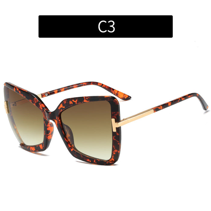 Wholesale Large Frame Butterfly Frame T-shaped PC Sunglasses JDC-SG-XIa062