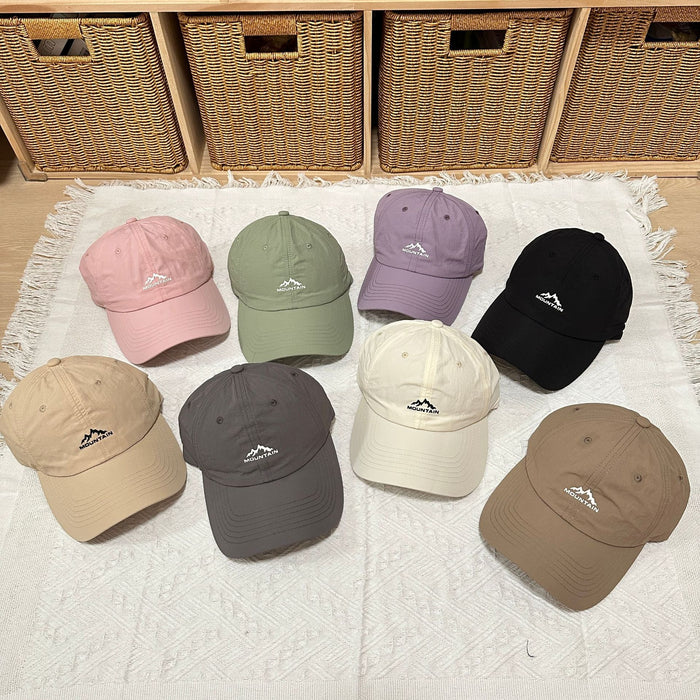 Wholesale Quick drying baseball cap, lightweight offset printed small letter outdoor sun hat, casual sun protection duckbill cap
