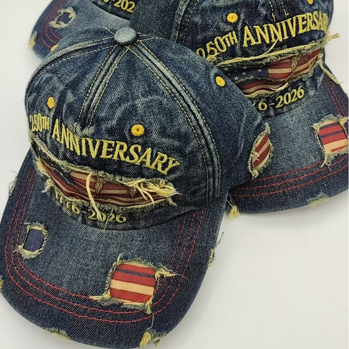 Wholesale Printed Embroidered Vintage Distressed Ripped Baseball Cap