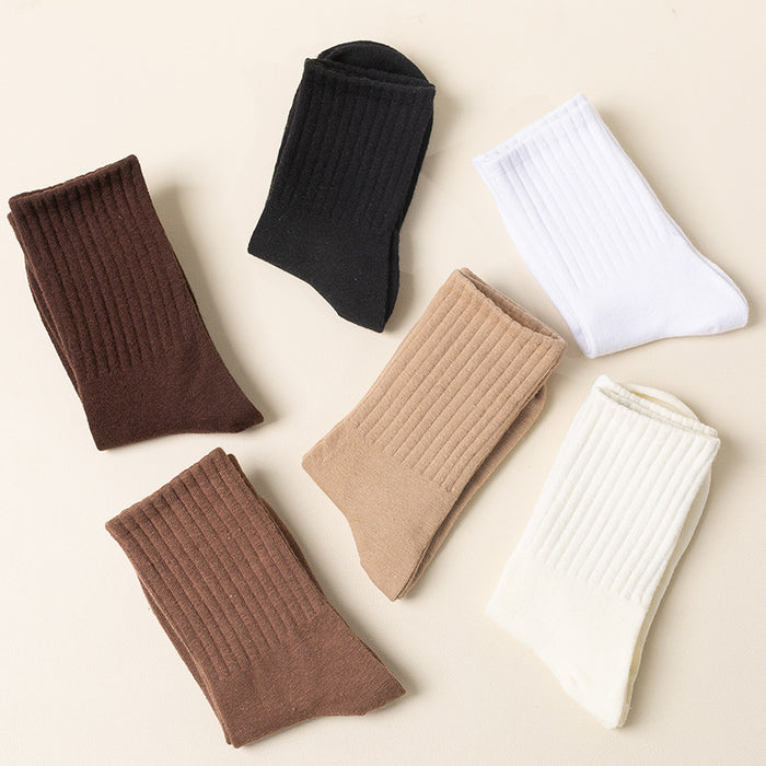 Wholesale New socks with vertical stripes, mid tube socks, sports cotton socks, trend