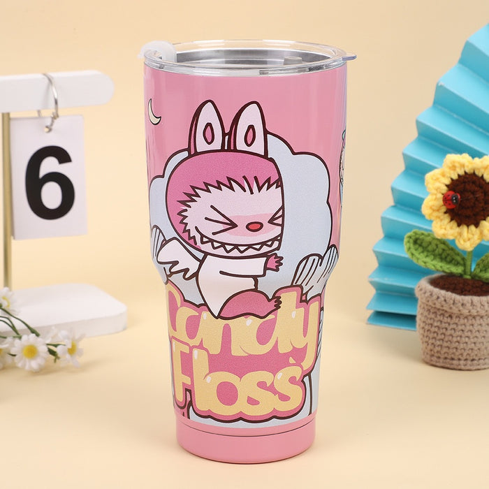 Wholesale Printing Cartoon Thermos American Coffee Cup ins High Color Suction Cup