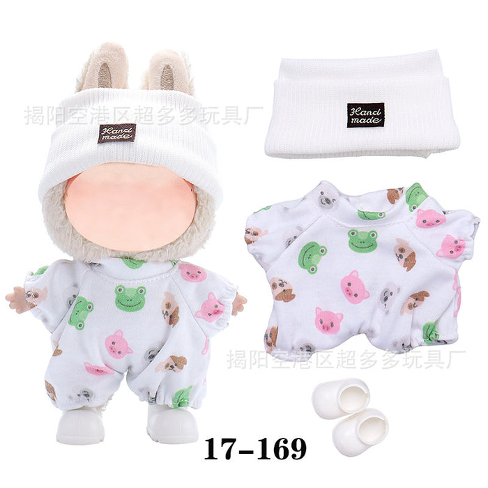Wholesale ( Clothes only)  Baby clothes 17cm plush Christmas dress