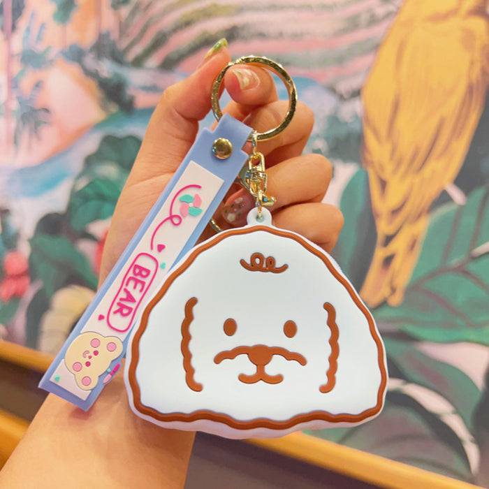 Wholesale  Cartoon  Cute Coin Purse Key Chain Silicone  Children Card Bag Wallet Keychain  Pendant