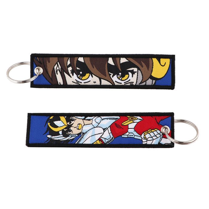 Wholesale Anime Style Woven Cloth Keychain Lanyard For Car Keys Fashion Accessory